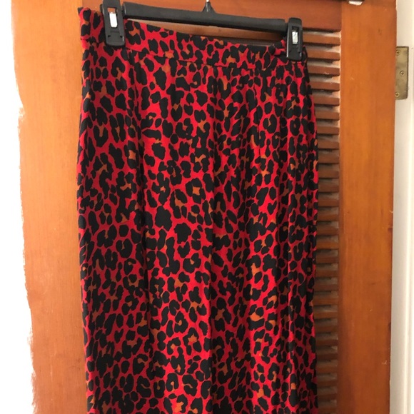 Zara red leopard skirt Clearance